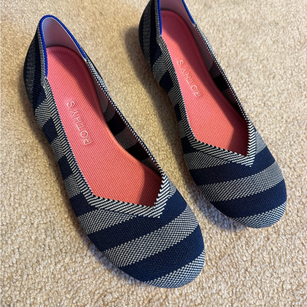Rothy's Blue and Pink flats